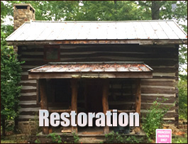 Historic Log Cabin Restoration  Linwood, North Carolina